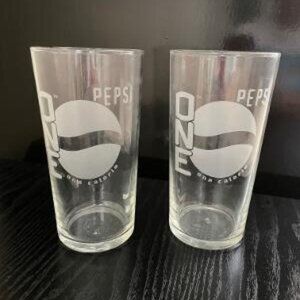 Set of Vintage Pepsi One Drinking Glasse 1990's